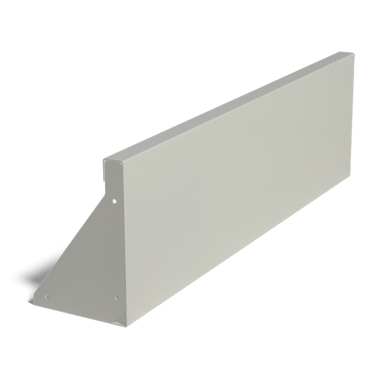 Muro de contenção reto em aço com revestimento em pó 100 cm (altura 30 cm)