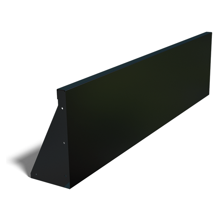 Muro de contenção reto em aço com revestimento em pó 150 cm (altura 40 cm)