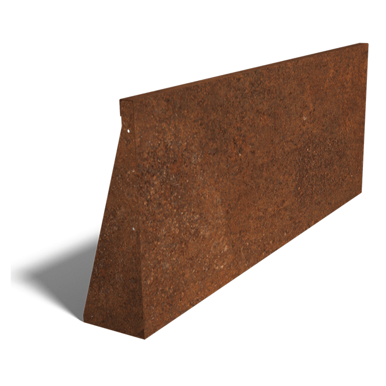Muro de contenção reto de aço corten 150 cm (altura 60 cm)