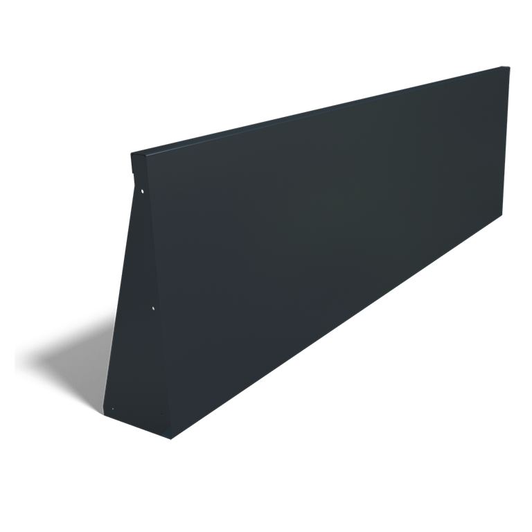 Muro de contenção reto em aço com revestimento em pó 200 cm (altura 60 cm)