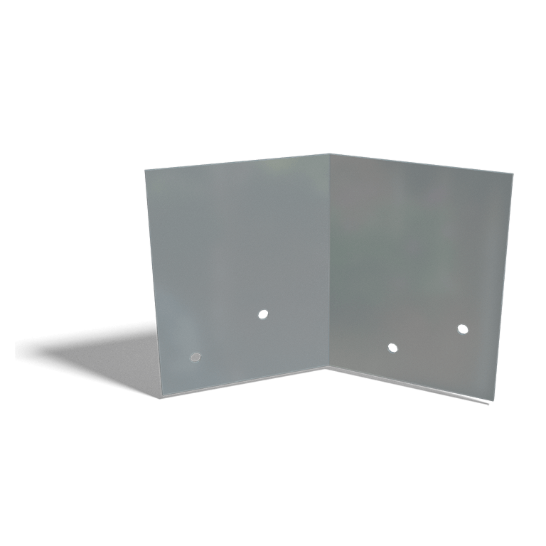 placa de acoplamento Aço galvanizado 45º baixo 12 - 15 cm