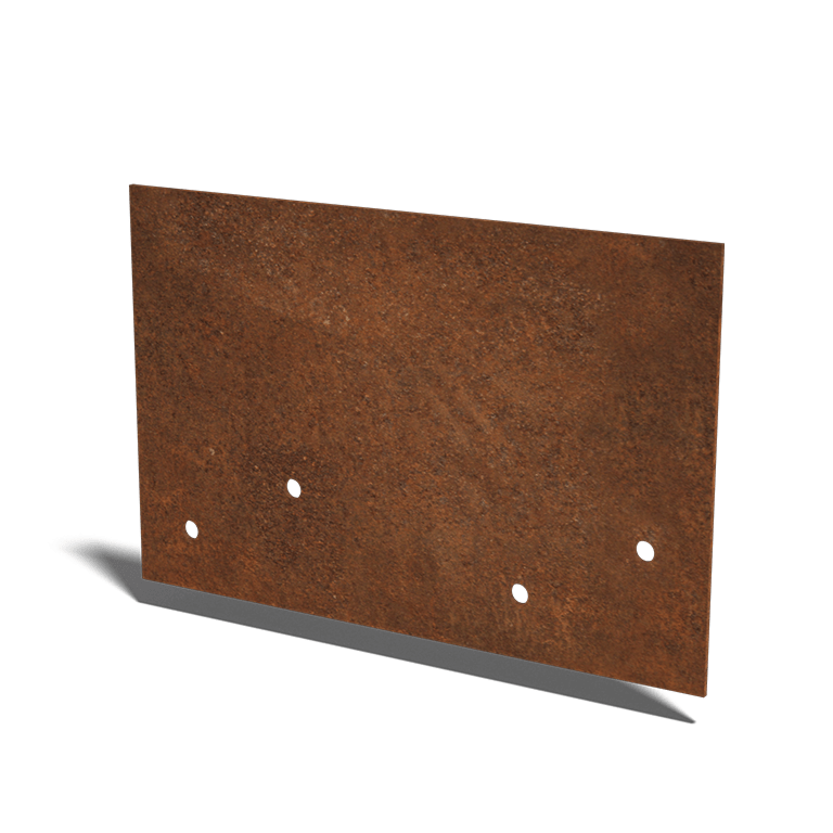 placa de acoplamento direito Camada de aço corten 12 - 15 cm