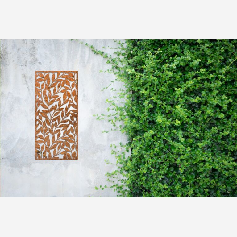 Decoração de paredes em aço corten Folhas