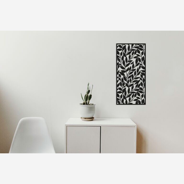 Decoração de parede em metal Folhas