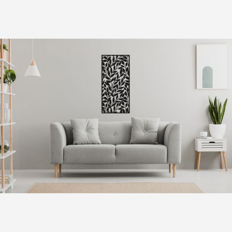 Decoração de parede em metal Folhas