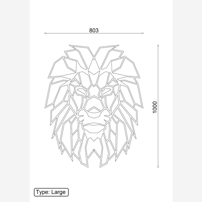 Leão Decoração de paredes em aço corten 1.0
