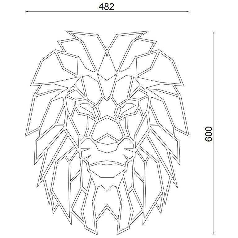Leão decoração de parede em metal 1.0