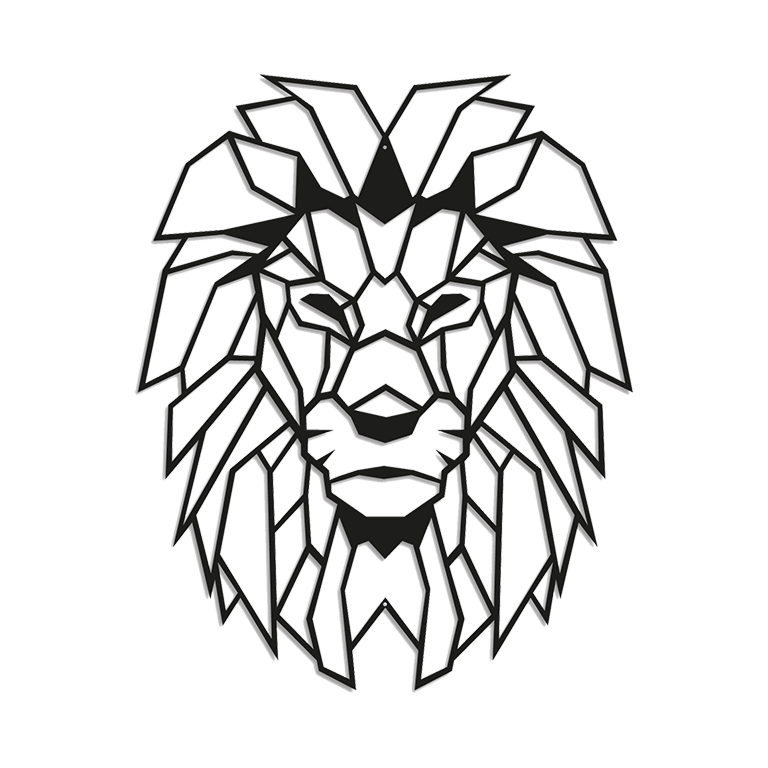 Leão decoração de parede em metal 1.0
