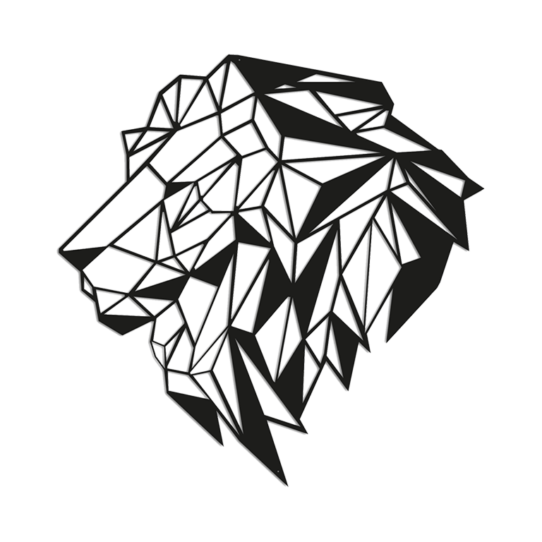 Leão Decoração de parede em metal 2.0