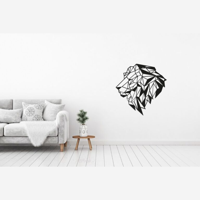 Leão Decoração de parede em metal 2.0
