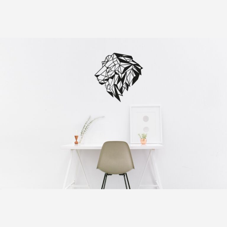 Leão Decoração de parede em metal 2.0