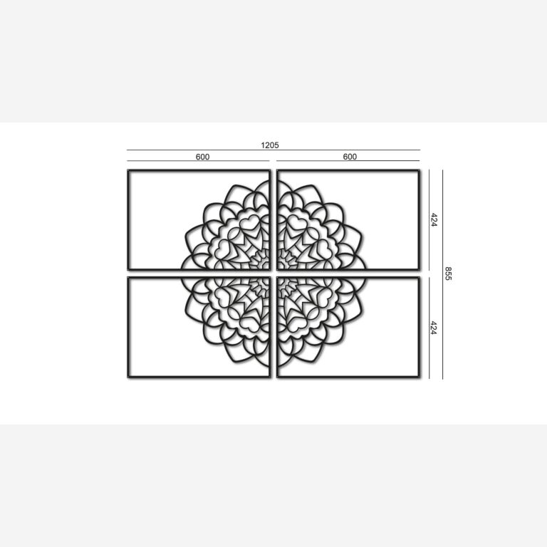 Decoração de parede em metal Mandala *OP=OP