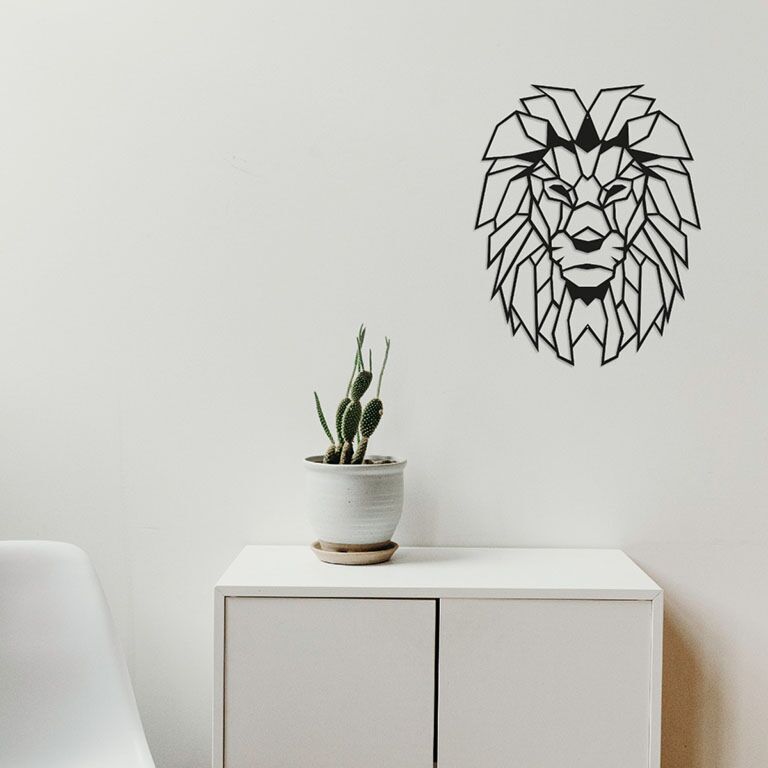 Leão decoração de parede em metal 1.0