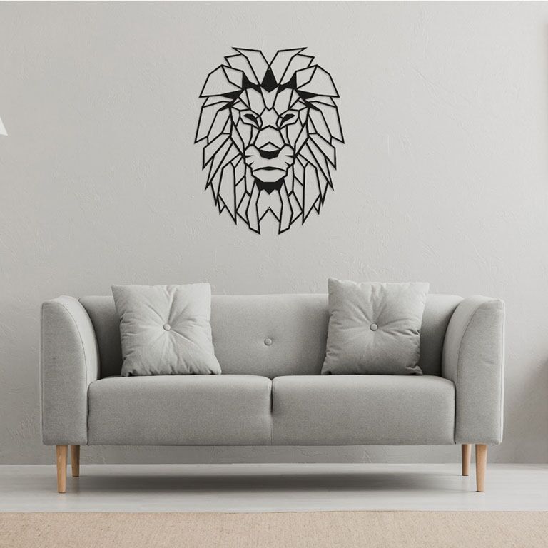 Leão decoração de parede em metal 1.0