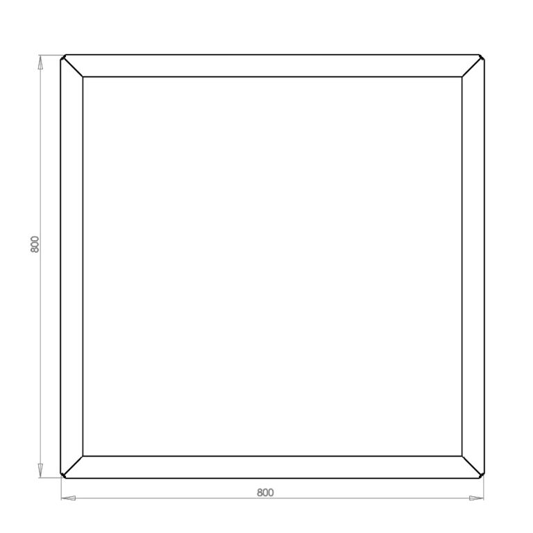 Floreira aço revestido a pó Miami 80 x 80 cm