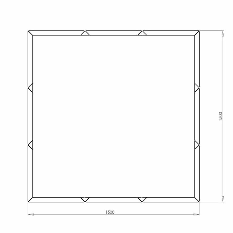 Floreira em aço corten Miami xxl 150 x 150 cm