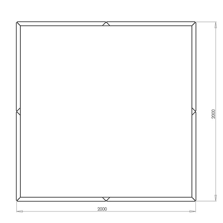 floreira Aço revestido a pó Miami xxl 200 x 200 cm