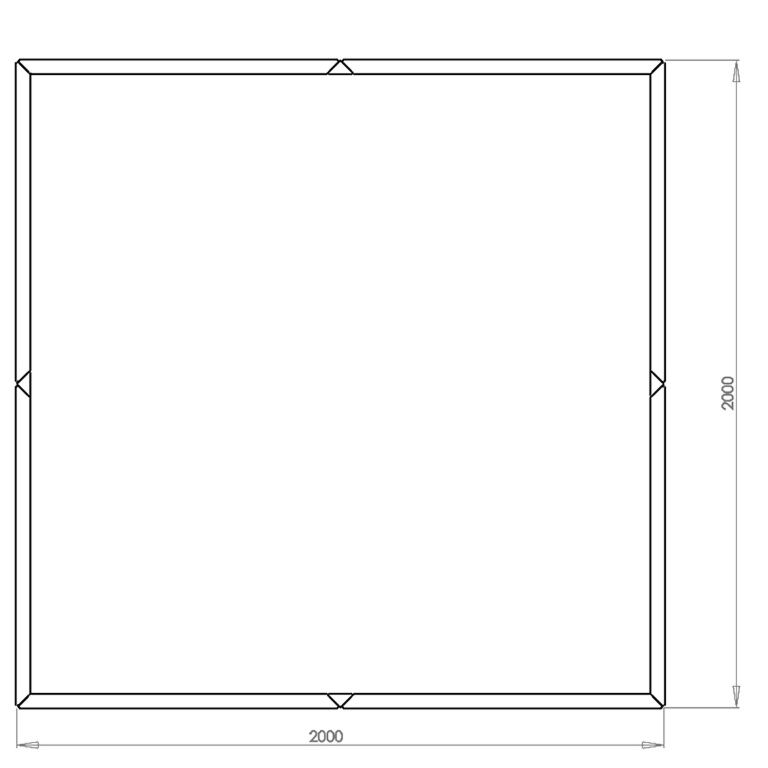 Floreira em aço corten Miami xxl 200 x 200 cm