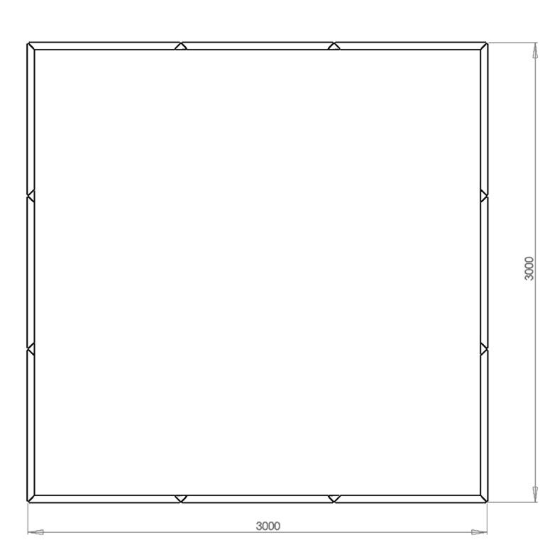 Floreira aço revestido a pó Miami xxl 300 x 300 cm