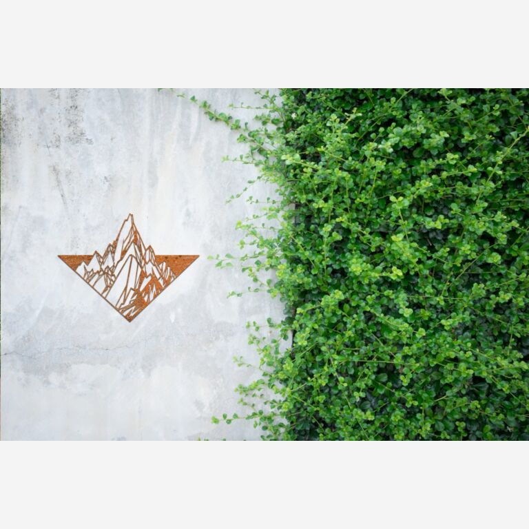 Decoração de paredes em aço corten Montanha