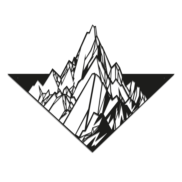 Decoração de parede em metal Montanha