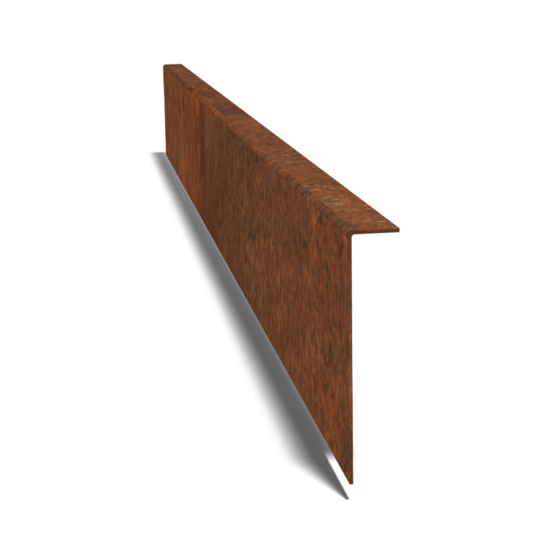 Borda fixa em aço corten 12 cm (comprimento 150 cm)