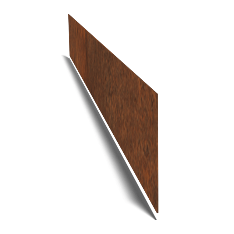 Borda reta em aço corten 15 cm (comprimento 240 cm)
