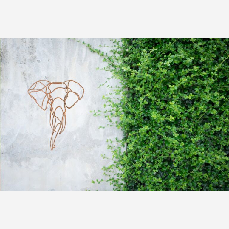 Elefante Decoração de paredes em aço corten 1.0