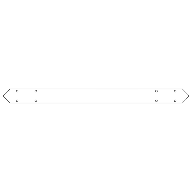 conector da Placa de fundo aço galvanizado 100 cm