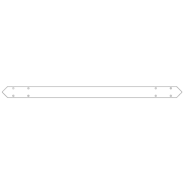 conector da Placa de fundo aço galvanizado 120 cm