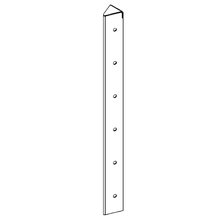 Peça de canto aço corten 45° 60 cm
