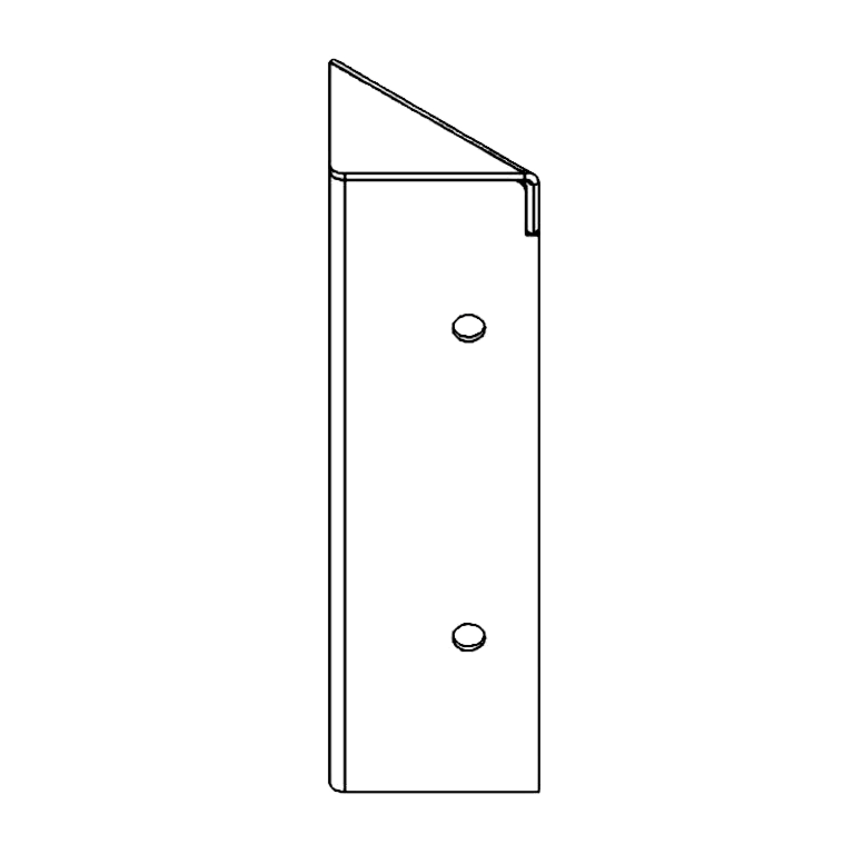 Peça de canto aço corten 90° 20 cm