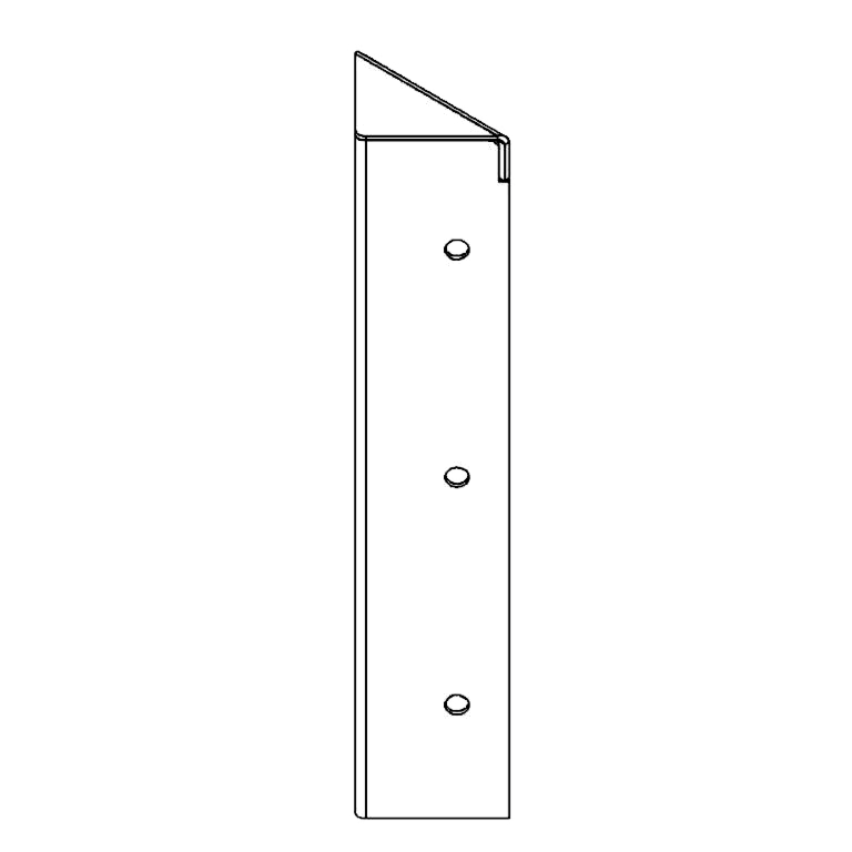 Peça de canto aço corten 90° 30 cm