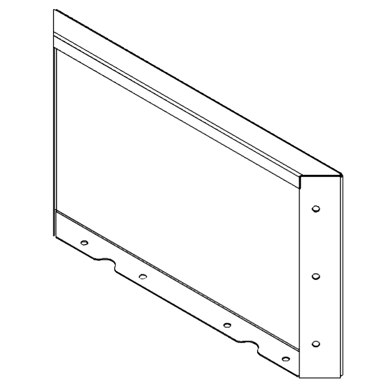 painel Aço revestido a pó 30 x 50 cm