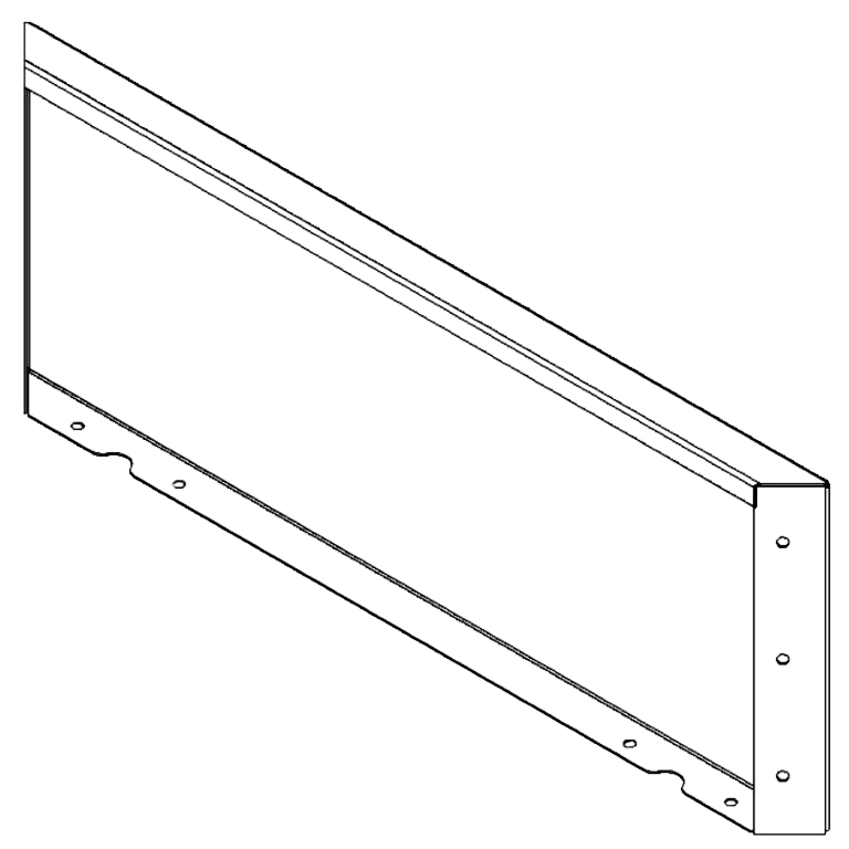 painel Aço revestido a pó 30 x 80 cm