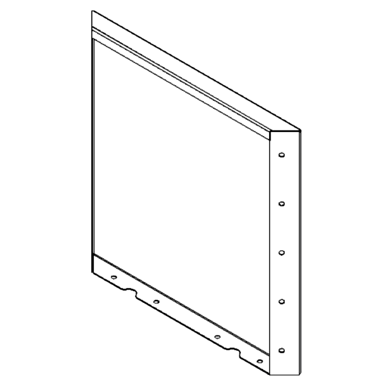 Painel aço corten 50 x 50 cm