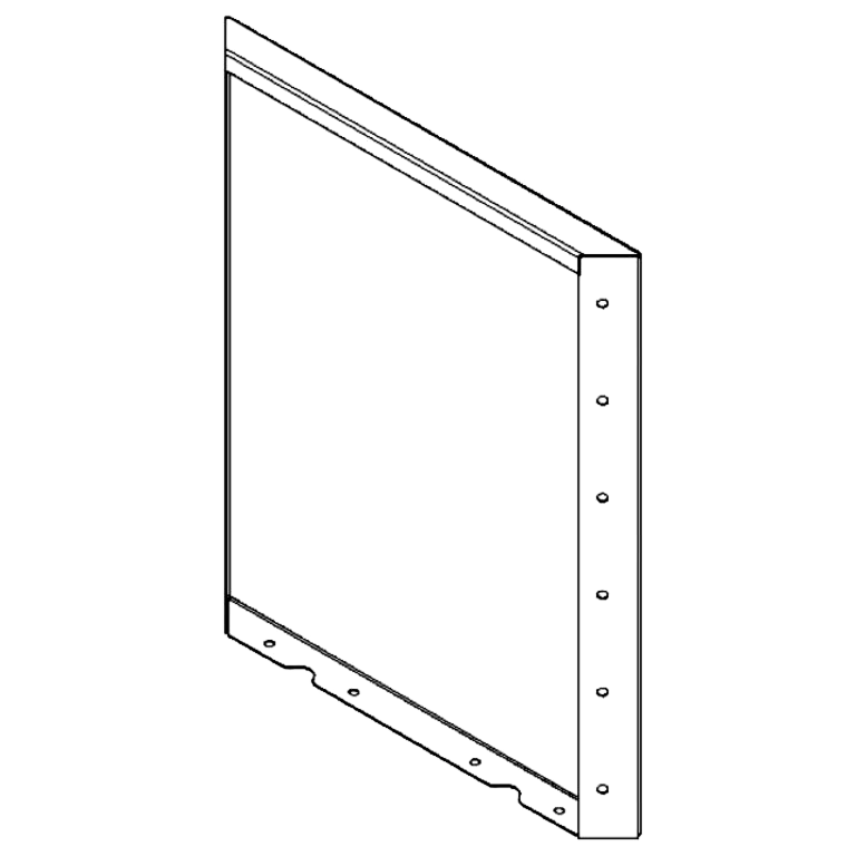 painel Aço revestido a pó 60 x 50 cm