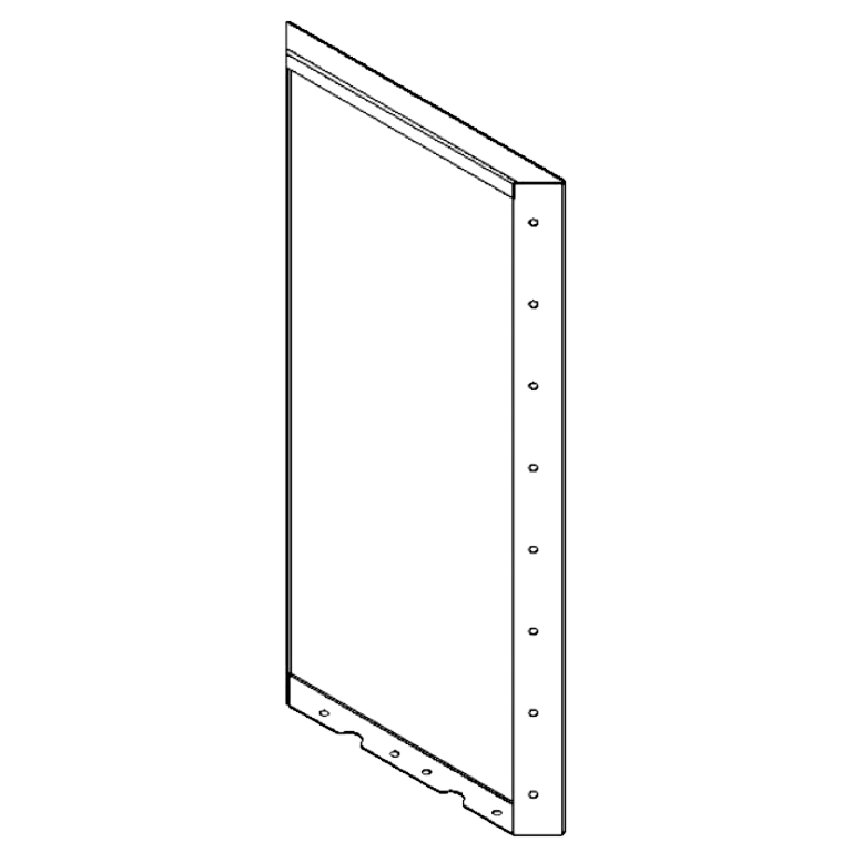 painel Aço revestido a pó 80 x 40 cm
