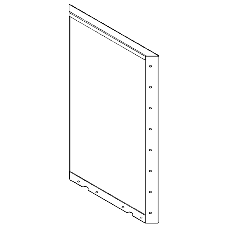 painel Aço revestido a pó 80 x 50 cm