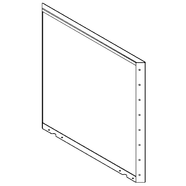 painel Aço revestido a pó 80 x 80 cm