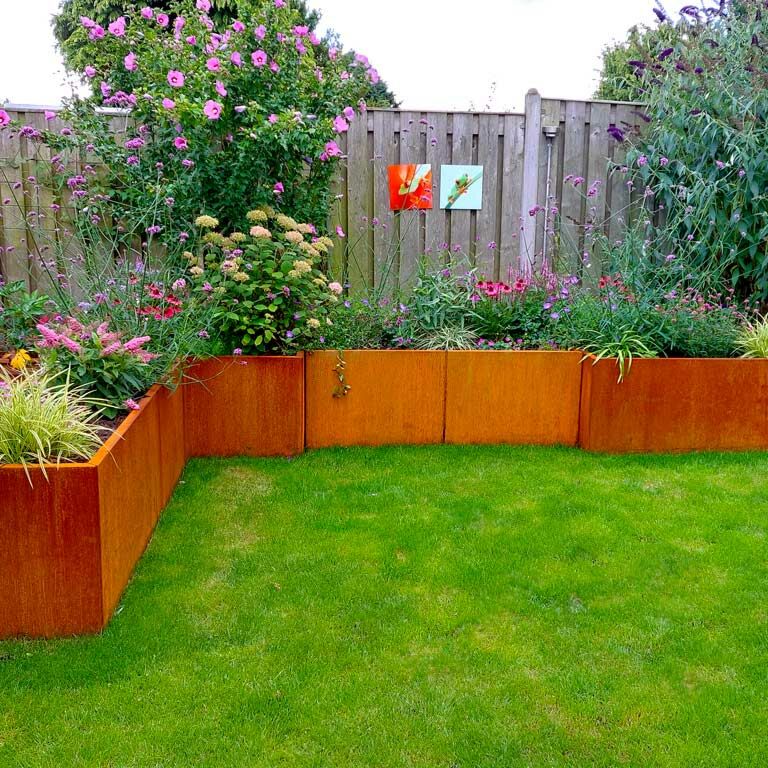 Floreira em aço corten Texas xxl 160 x 100 cm