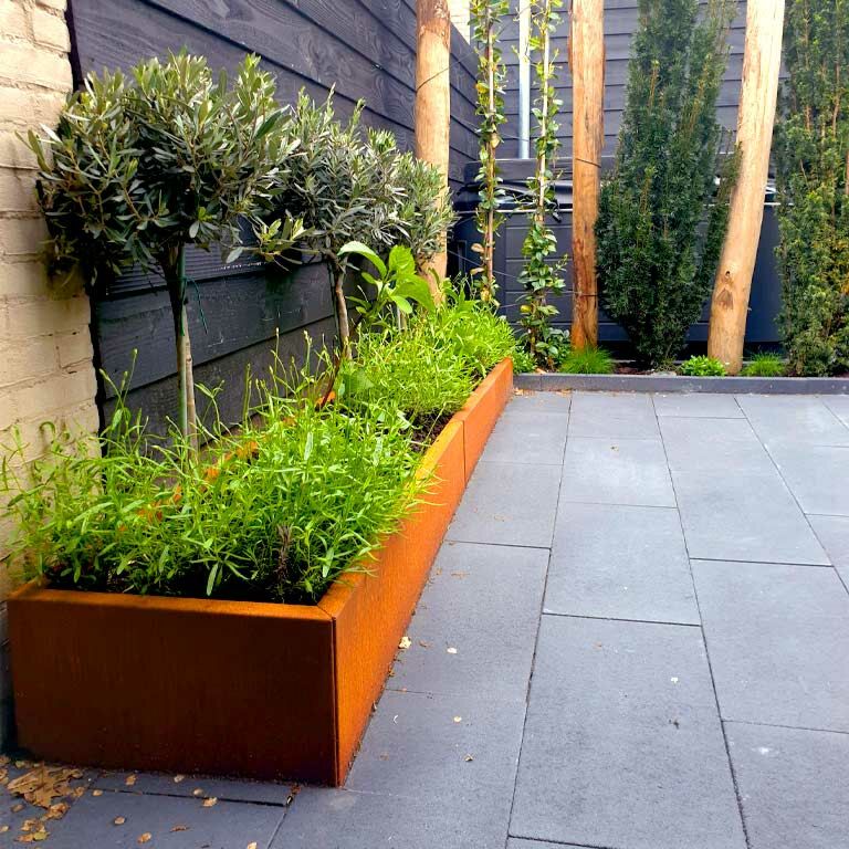 Floreira em aço corten Texas xxl 200 x 100 cm