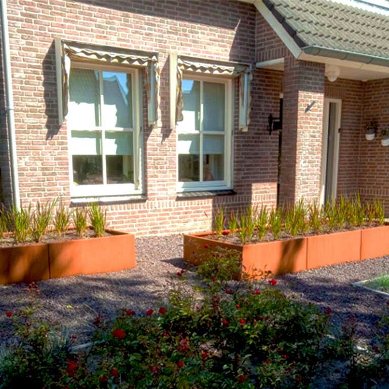 Floreira em aço corten Texas xxl 300 x 100 cm