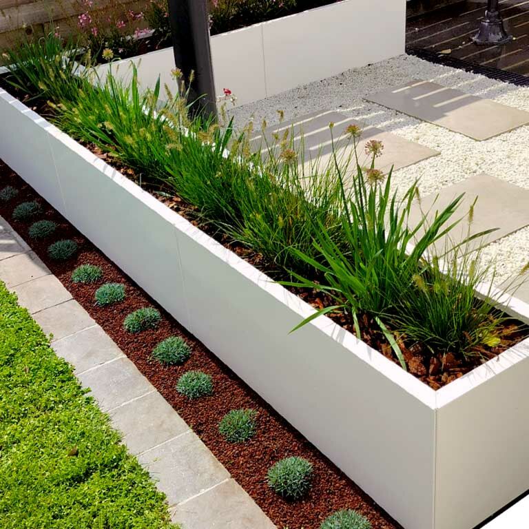 Floreira aço revestido a pó Texas xxl 300 x 50 cm
