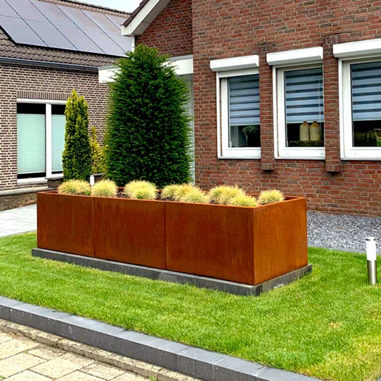 Floreira em aço corten Texas xxl 300 x 80 cm