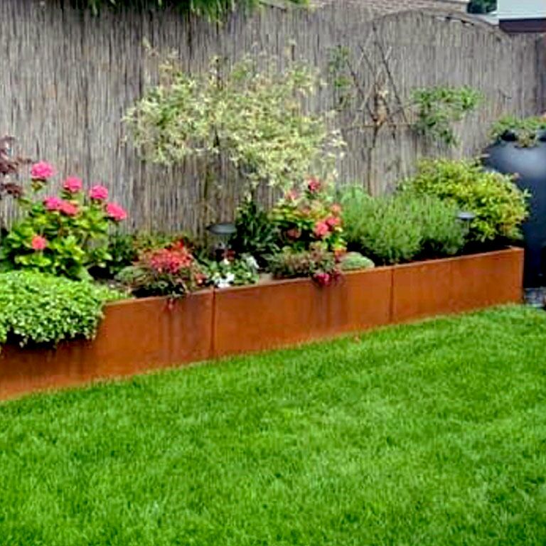 Floreira em aço corten Texas xxl 480 x 100 cm