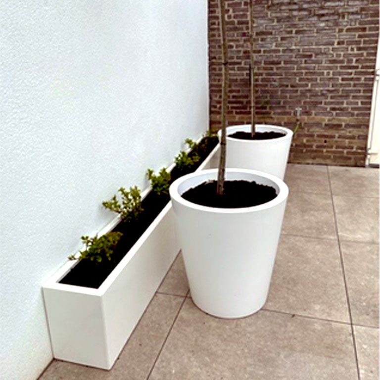 floreira Aço revestido a pó Texas xxl 300 x 30 cm