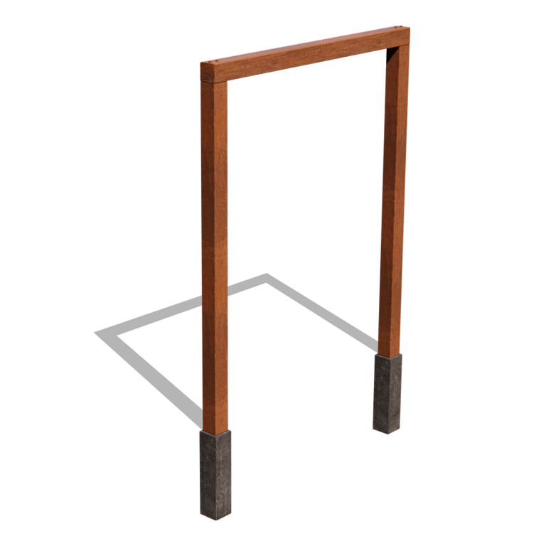 Pérgola reta em aço corten 200 cm