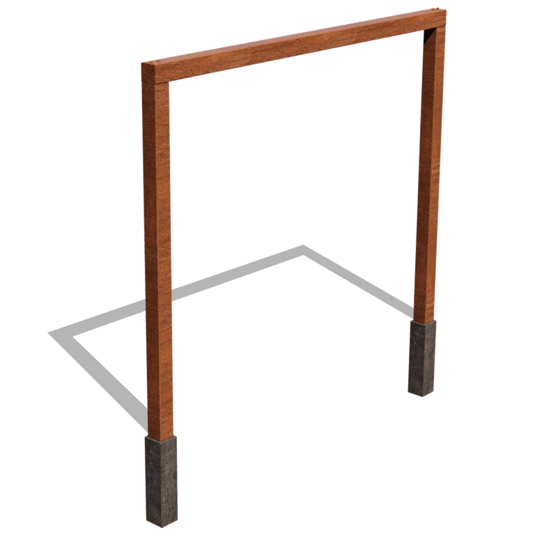 Pérgola reta em aço corten 300 cm