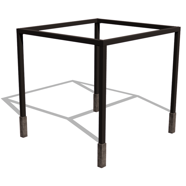 Pérgola quadrada em aço com revestimento em pó 324 x 300 cm